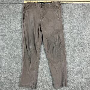Abercrombie Fitch Pants Mens Size 32x30 Brown 90s Straight Flat Front Casual